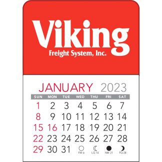 Red Rectangle Vinyl Adhesive Calendar