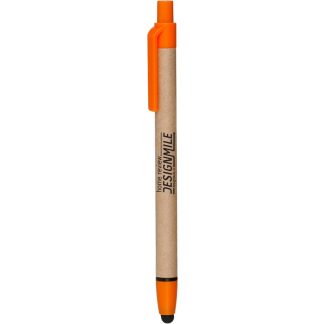 Tan / Orange Recycled Stylus Pen