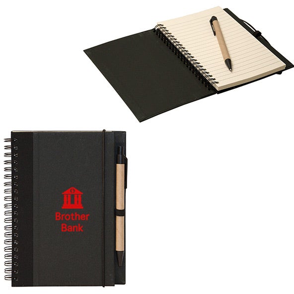 Printed Recycled Cardboard Notebooks - Promotional Pens Singapore - Gifts VV Available in 3 amazing item colors 客製 - Promotional Pens Singapore - Gifts VV Black Recycled Cardboard Notebook