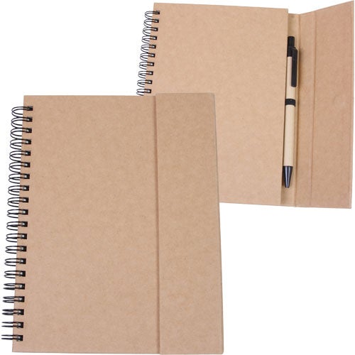 Imprinted Recycled Magnetic Journalbooks - Promotional Pens Singapore - Gifts VV Available in 5 exciting item colors 客製 - Promotional Pens Singapore - Gifts VV Natural Recycled Magnetic Journalbook