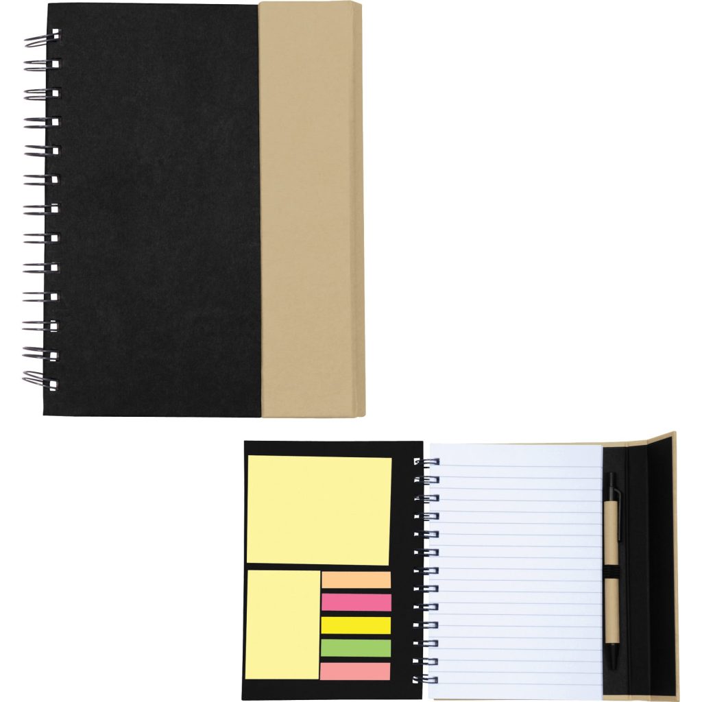 Imprinted Recycled Magnetic Journalbooks - Promotional Pens Singapore - Gifts VV Available in 5 exciting item colors 客製 - Promotional Pens Singapore - Gifts VV Black / Natural Recycled Magnetic Journalbook
