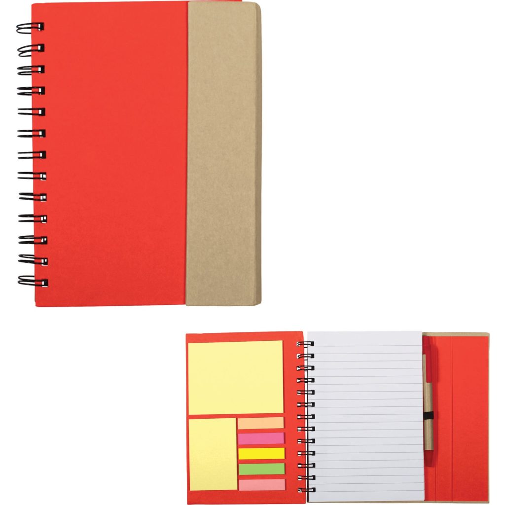 Imprinted Recycled Magnetic Journalbooks - Promotional Pens Singapore - Gifts VV Available in 5 exciting item colors 客製 - Promotional Pens Singapore - Gifts VV Red / Natural Recycled Magnetic Journalbook