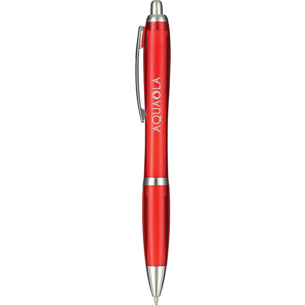 Logo Recycled PET Nash Ballpoint Pens - Promotional Pens Singapore - Gifts VV Available in 3 awesome item colors 客製 - Promotional Pens Singapore - Gifts VV Red Recycled PET Nash Ballpoint Pen