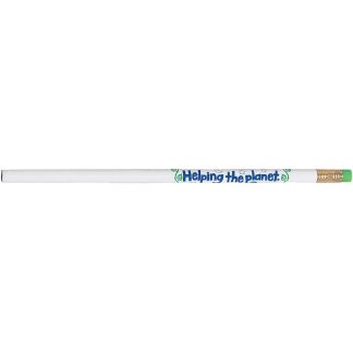 White Recycler Newspaper Pencil
