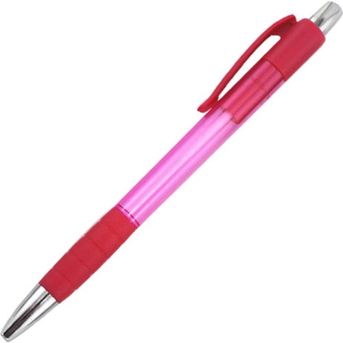 Imprinted Retractable Translucent Click Pens - Promotional Pens Singapore - Gifts VV Available in 5 awesome item colors 客製 - Promotional Pens Singapore - Gifts VV Translucent Pink Retractable Translucent Click Pen