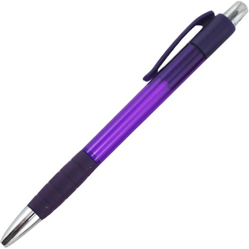 Imprinted Retractable Translucent Click Pens - Promotional Pens Singapore - Gifts VV Available in 5 awesome item colors 客製 - Promotional Pens Singapore - Gifts VV Translucent Purple Retractable Translucent Click Pen