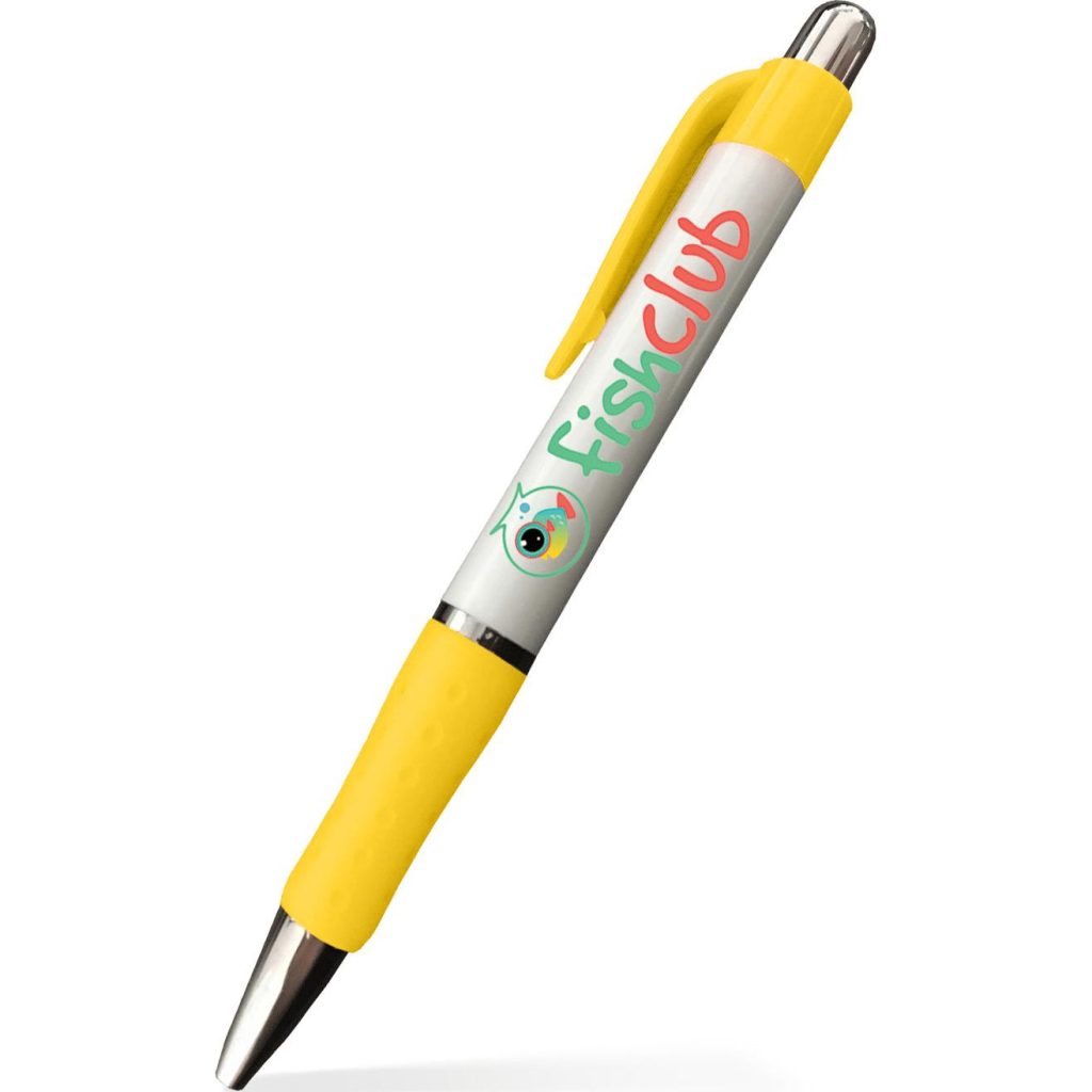 Advertising Retractable Regal Pens - Promotional Pens Singapore - Gifts VV Free Shipping 客製 - Promotional Pens Singapore - Gifts VV White / Yellow Retractable Regal Pen