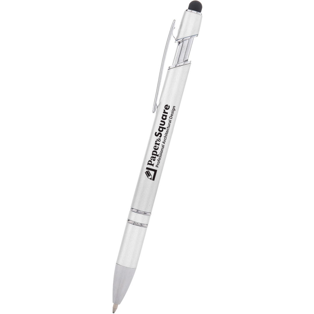 Marketing Rexton Incline Stylus Pens - Promotional Pens Singapore - Gifts VV Available in 5 exciting item colors 客製 - Promotional Pens Singapore - Gifts VV Metallic Silver Rexton Incline Stylus Pen