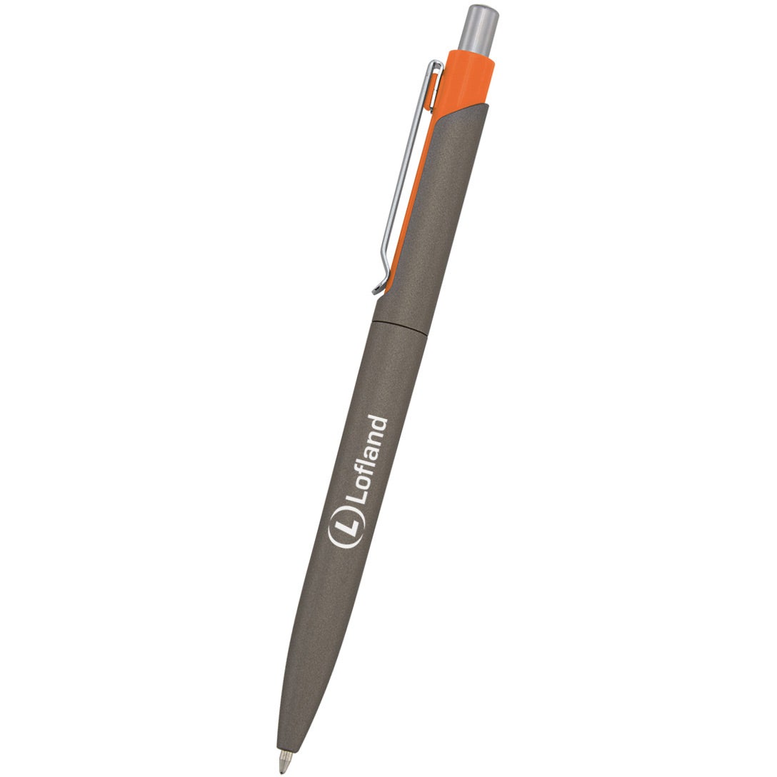 Logo Ria Sleek Write Pens - Promotional Pens Singapore - Gifts VV Available in 9 exciting item colors 客製 - Promotional Pens Singapore - Gifts VV Gunmetal / Orange Ria Sleek Write Pen