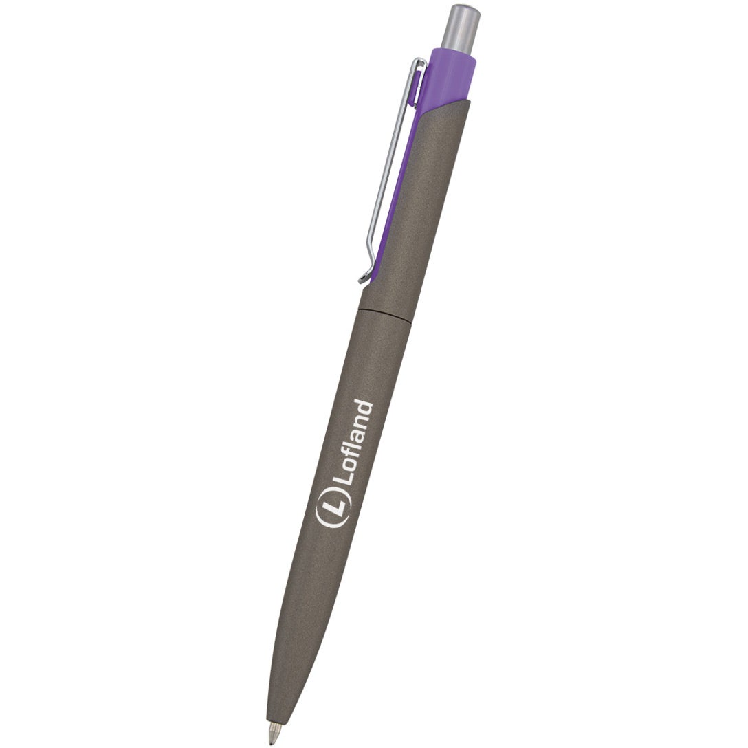 Logo Ria Sleek Write Pens - Promotional Pens Singapore - Gifts VV Available in 9 exciting item colors 客製 - Promotional Pens Singapore - Gifts VV Gunmetal / Purple Ria Sleek Write Pen