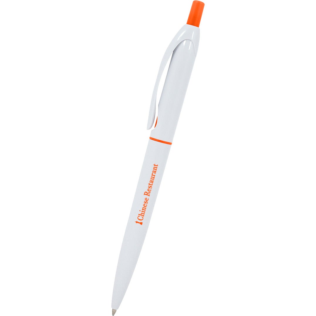 Giveaway Roswell Pens - Promotional Pens Singapore - Gifts VV Available in 8 amazing item colors 客製 - Promotional Pens Singapore - Gifts VV White / Orange Roswell Pen