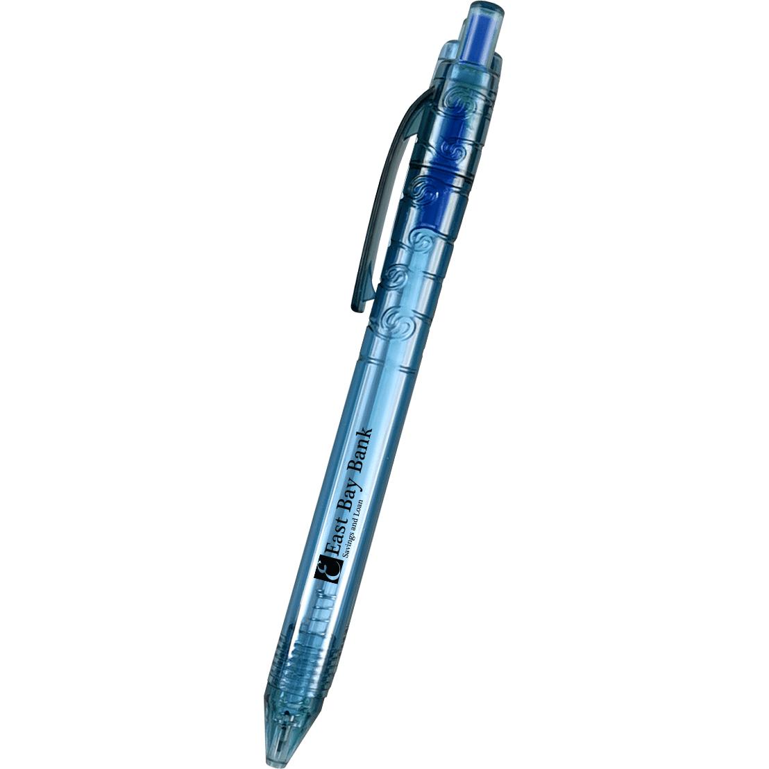 Promotional RPET Oasis Pens - Promotional Pens Singapore - Gifts VV Available in 5 awesome item colors 客製 - Promotional Pens Singapore - Gifts VV Translucent Blue / Blue RPET Oasis Pen