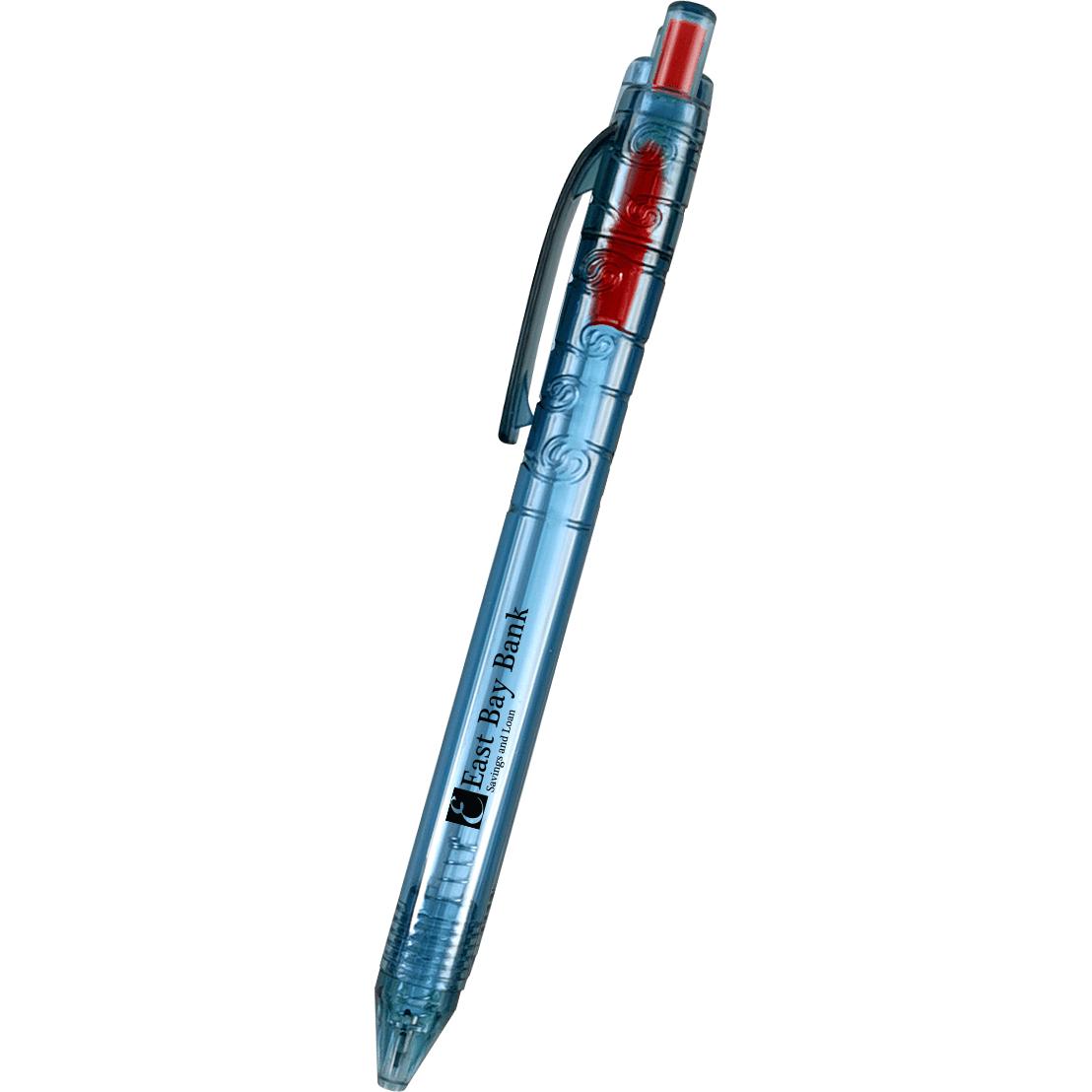 Promotional RPET Oasis Pens - Promotional Pens Singapore - Gifts VV Available in 5 awesome item colors 客製 - Promotional Pens Singapore - Gifts VV Translucent Blue / Red RPET Oasis Pen