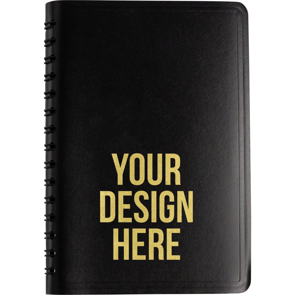 Promotional Desk Planner Wired to Covers - Promotional Pens Singapore - Gifts VV Available in 2 amazing item colors 客製 - Promotional Pens Singapore - Gifts VV Black Desk Planner Wired to Cover