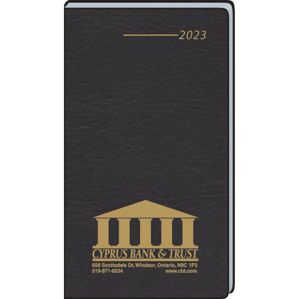 Giveaway Ruled Calendars in Vinyl Jacket - Promotional Pens Singapore - Gifts VV Available in 4 exciting item colors 客製 - Promotional Pens Singapore - Gifts VV Black Ruled Calendar in Vinyl Jacket