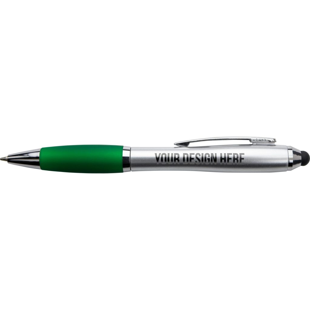 Satin Silver / Green Satin Stylus Pen
