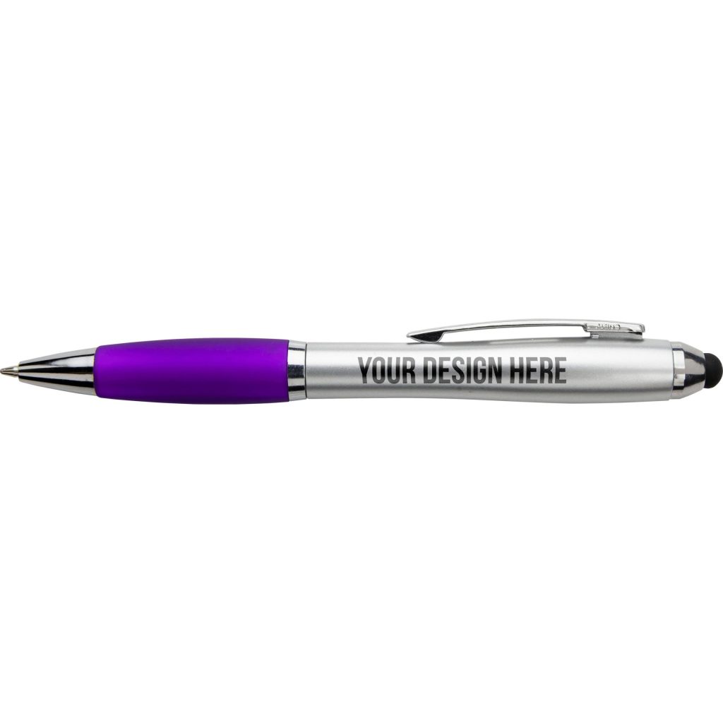 Satin Silver / Purple Satin Stylus Pen