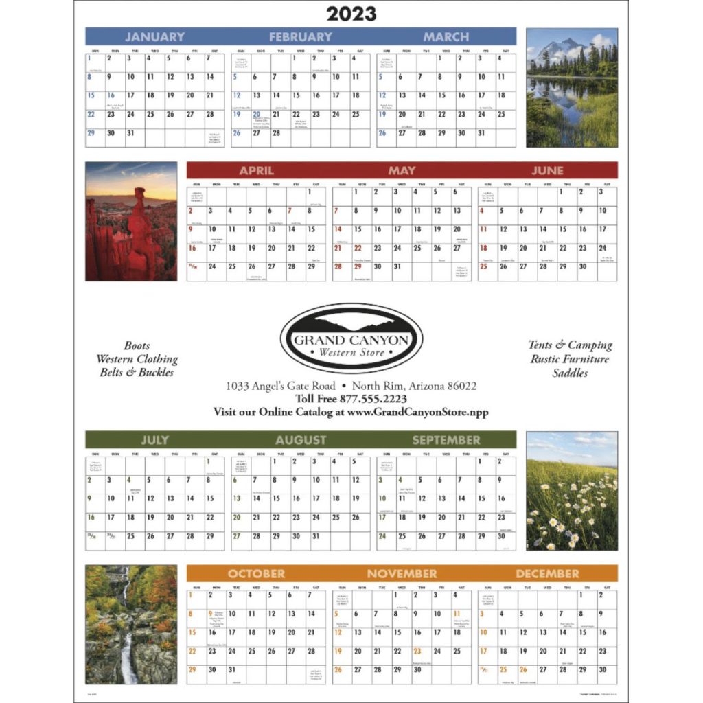 Customized Scenic Span-A-Year Calendars - Promotional Pens Singapore - Gifts VV Free Setup 客製 - Promotional Pens Singapore - Gifts VV See Item Scenic Span-A-Year Calendar