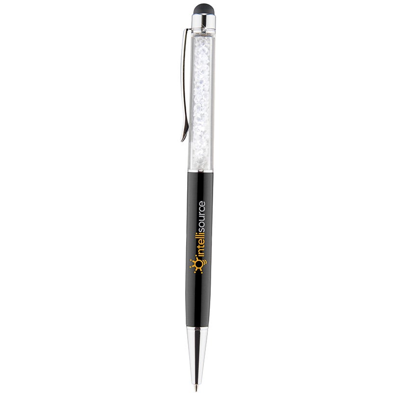 Customised Shimmer Ballpoint Pens with Stylus - Promotional Pens Singapore - Gifts VV Available in 7 amazing item colors 客製 - Promotional Pens Singapore - Gifts VV Black Shimmer Ballpoint Pen with Stylus