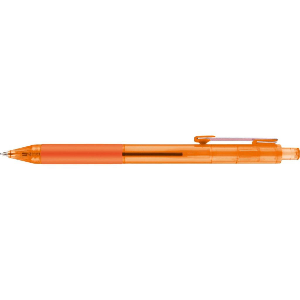 Imprinted Shiner Clear Pens - Promotional Pens Singapore - Gifts VV Free Setup 客製 - Promotional Pens Singapore - Gifts VV Translucent Orange Shiner Clear Pen