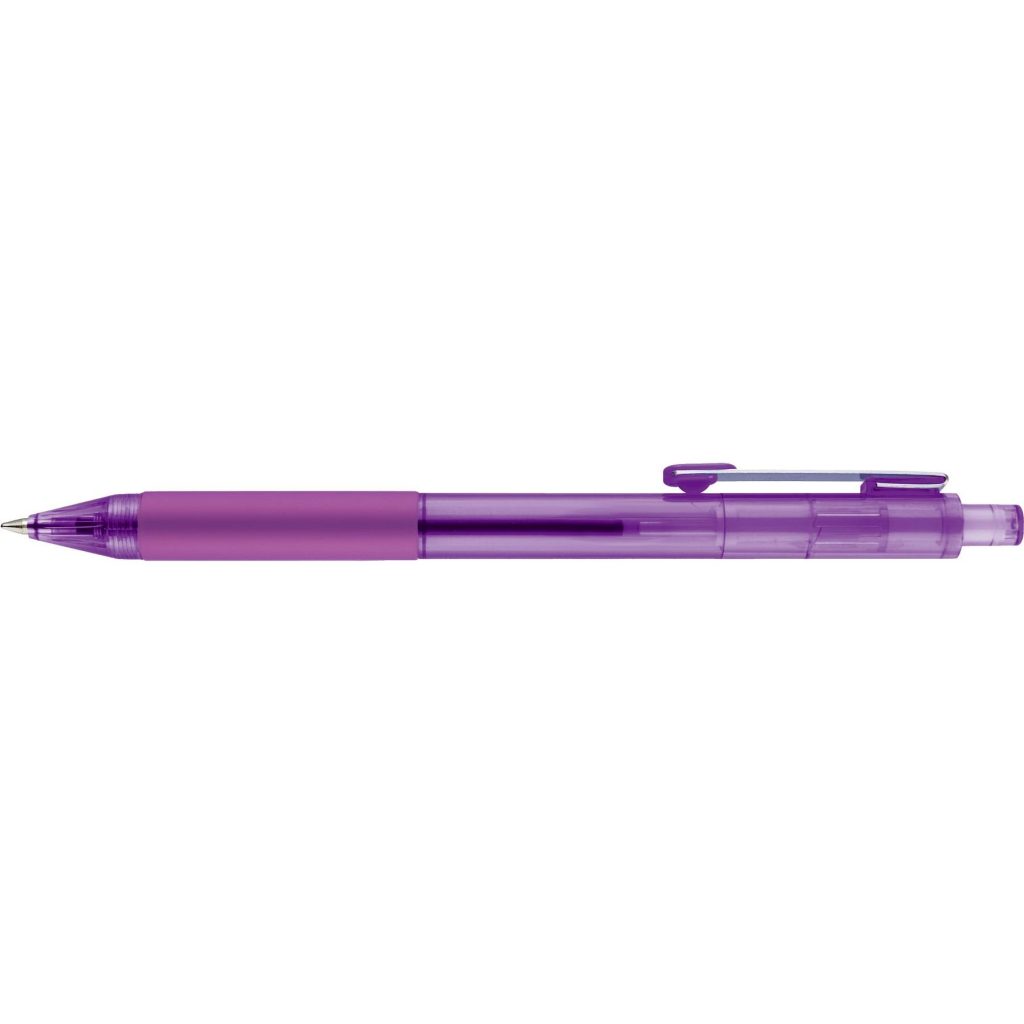 Imprinted Shiner Clear Pens - Promotional Pens Singapore - Gifts VV Free Setup 客製 - Promotional Pens Singapore - Gifts VV Translucent Purple Shiner Clear Pen