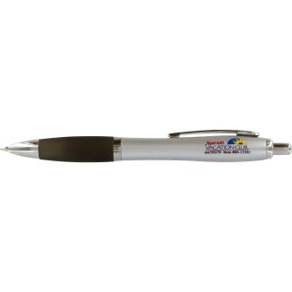 Silver / Translucent Black Silhouette Satin Grip Pen