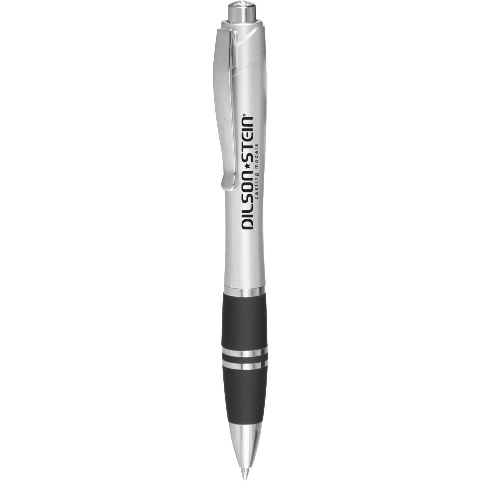 Customised Silver Accent Grip Pens - Promotional Pens Singapore - Gifts VV Available in 6 exciting item colors 客製 - Promotional Pens Singapore - Gifts VV Silver / Black Silver Accent Grip Pen
