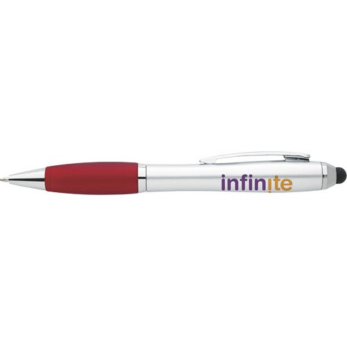 Customised Plastic Ion Stylus Pens - Promotional Pens Singapore - Gifts VV Free Setup 客製 - Promotional Pens Singapore - Gifts VV Silver / Red Plastic Ion Stylus Pen
