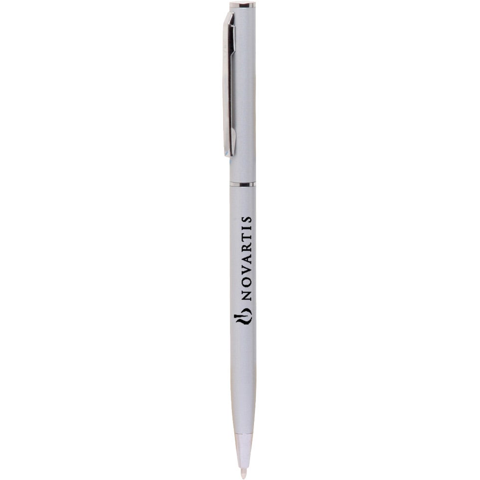 Promo Skinny Pens - Promotional Pens Singapore - Gifts VV Available in 3 exciting item colors 客製 - Promotional Pens Singapore - Gifts VV Silver Skinny Pen