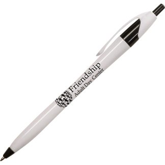 White / Black Slimster Easy Grip Pen