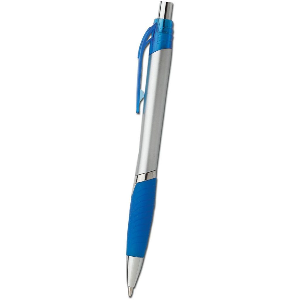 Custom Snazzy Designer Ballpoint Pens - Promotional Pens Singapore - Gifts VV Available in 5 exciting item colors 客製 - Promotional Pens Singapore - Gifts VV Silver / Blue Snazzy Designer Ballpoint Pen