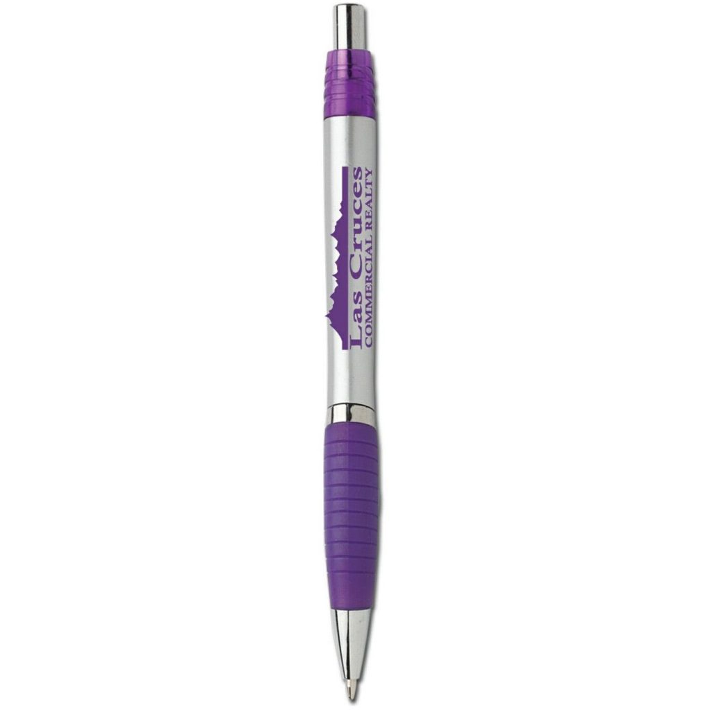 Custom Snazzy Designer Ballpoint Pens - Promotional Pens Singapore - Gifts VV Available in 5 exciting item colors 客製 - Promotional Pens Singapore - Gifts VV Silver / Purple Snazzy Designer Ballpoint Pen
