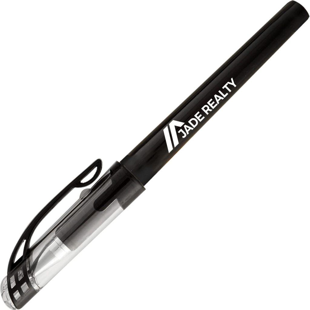 Advertising Sorrento Gel Pens - Promotional Pens Singapore - Gifts VV Free Shipping and Setup 客製 - Promotional Pens Singapore - Gifts VV Black Sorrento Gel Pen