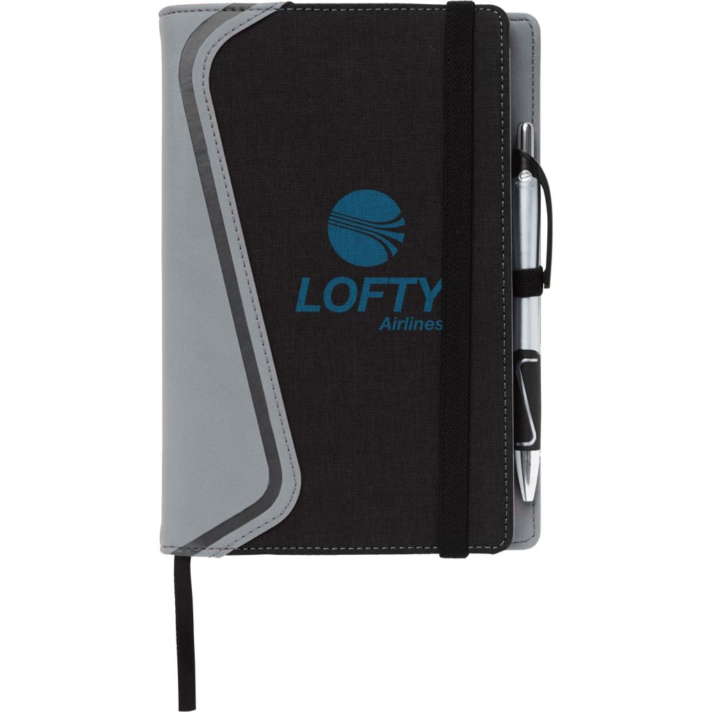Promo Souvenir Journals with Story Pen - Promotional Pens Singapore - Gifts VV Available in 2 exciting item colors 客製 - Promotional Pens Singapore - Gifts VV Black / Gray Souvenir Journal with Story Pen