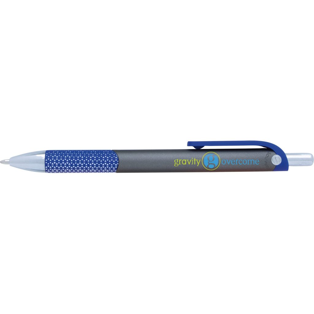Gunmetal / Blue Souvenir Motive Pen