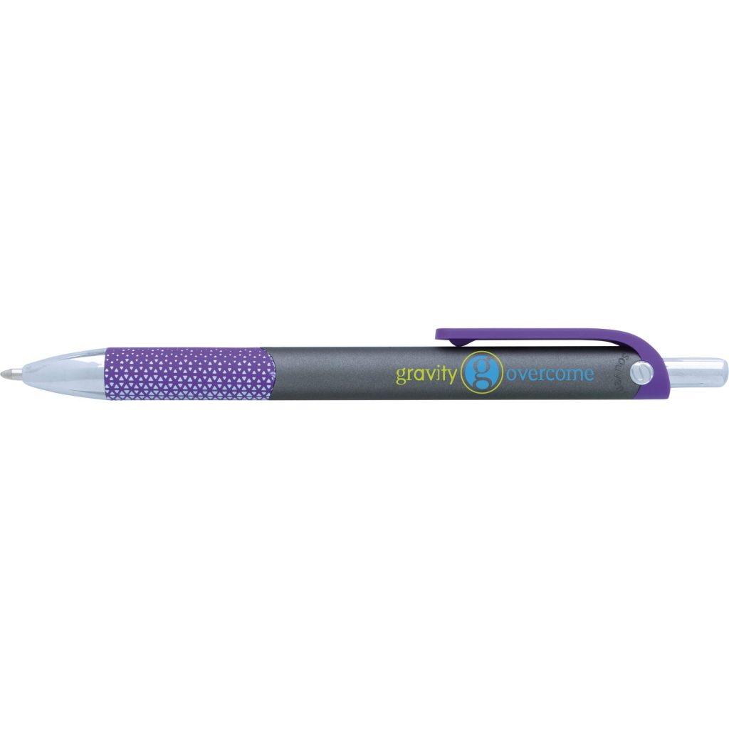 Gunmetal / Purple Souvenir Motive Pen
