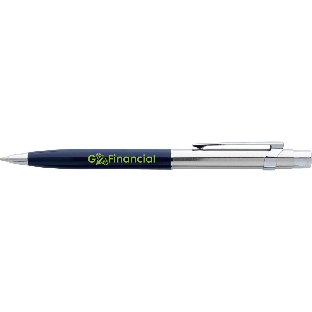Logo Souvenir Path Pens - Promotional Pens Singapore - Gifts VV Free Setup 客製 - Promotional Pens Singapore - Gifts VV Navy / Chrome Souvenir Path Pen