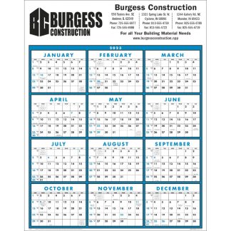 See Item Span-A-Year Non-Laminated Calendar