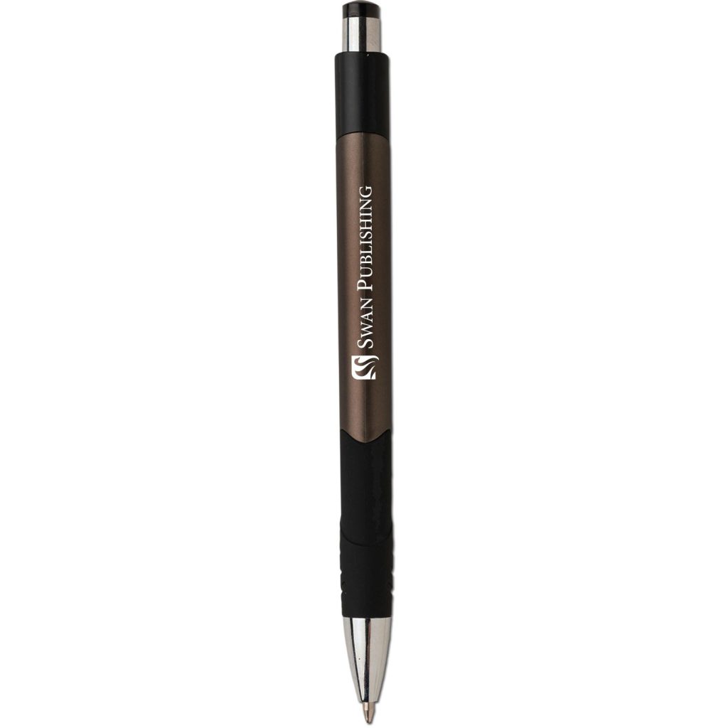 Imprinted Spark Metallic Ballpoint Pens - Promotional Pens Singapore - Gifts VV Available in 6 exciting item colors 客製 - Promotional Pens Singapore - Gifts VV Black / Taupe Spark Metallic Ballpoint Pen