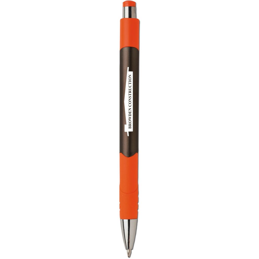 Imprinted Spark Metallic Ballpoint Pens - Promotional Pens Singapore - Gifts VV Available in 6 exciting item colors 客製 - Promotional Pens Singapore - Gifts VV Orange / Taupe Spark Metallic Ballpoint Pen