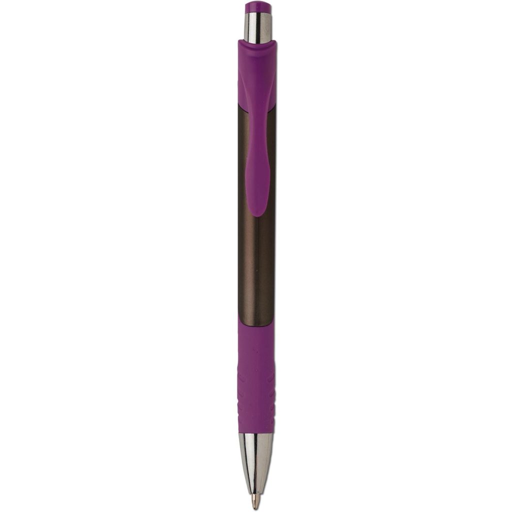 Imprinted Spark Metallic Ballpoint Pens - Promotional Pens Singapore - Gifts VV Available in 6 exciting item colors 客製 - Promotional Pens Singapore - Gifts VV Purple / Taupe Spark Metallic Ballpoint Pen