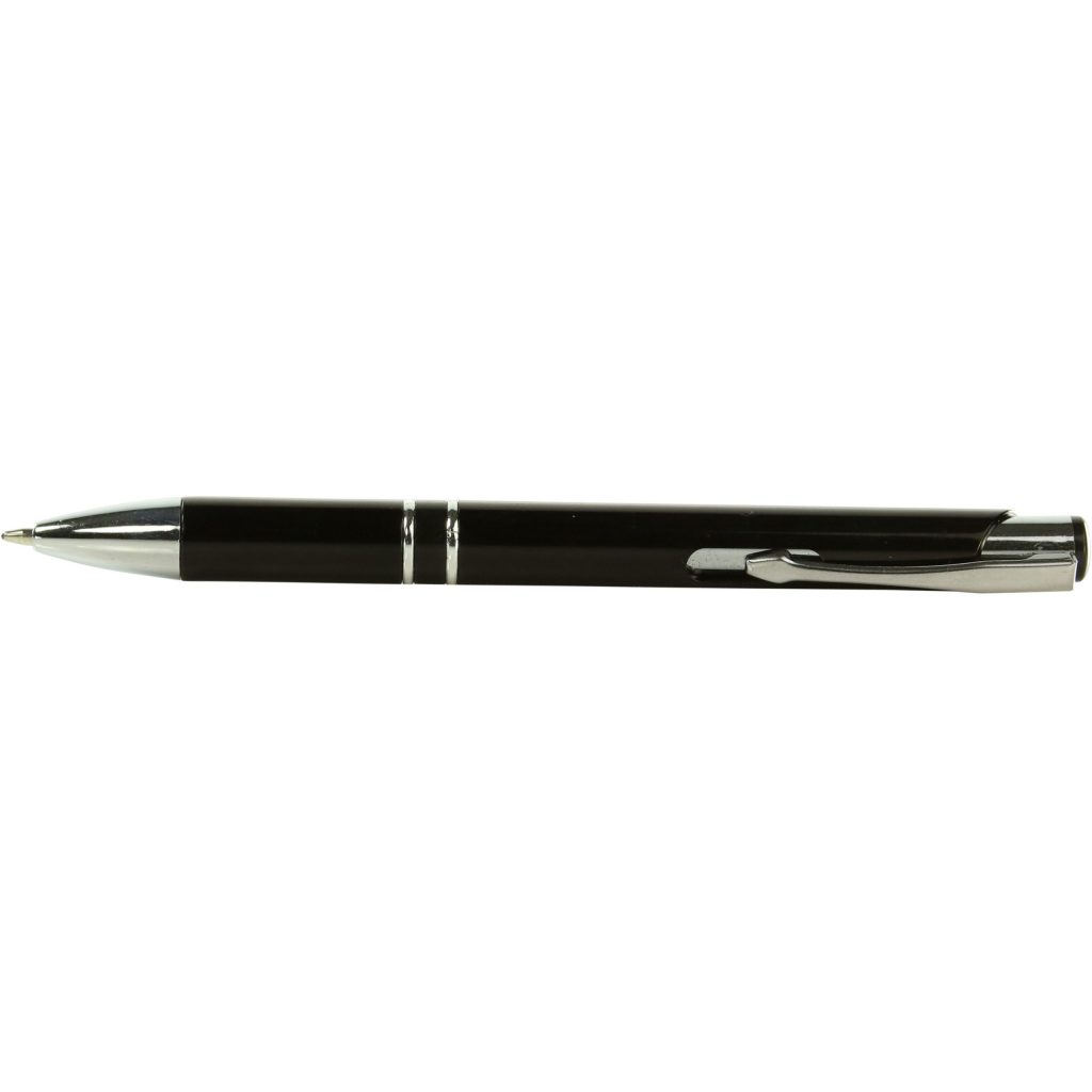 Black Spartan Plastic Pen