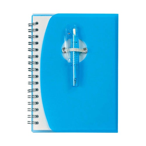 Imprinted Notebooks with Shorty Pen - Promotional Pens Singapore - Gifts VV Available in 3 exciting item colors 客製 - Promotional Pens Singapore - Gifts VV Blue Notebook with Shorty Pen