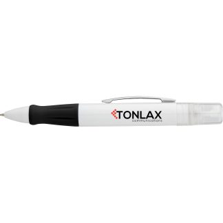 White / Black Spritzer Refillable Sanitizer Ballpoint Pen