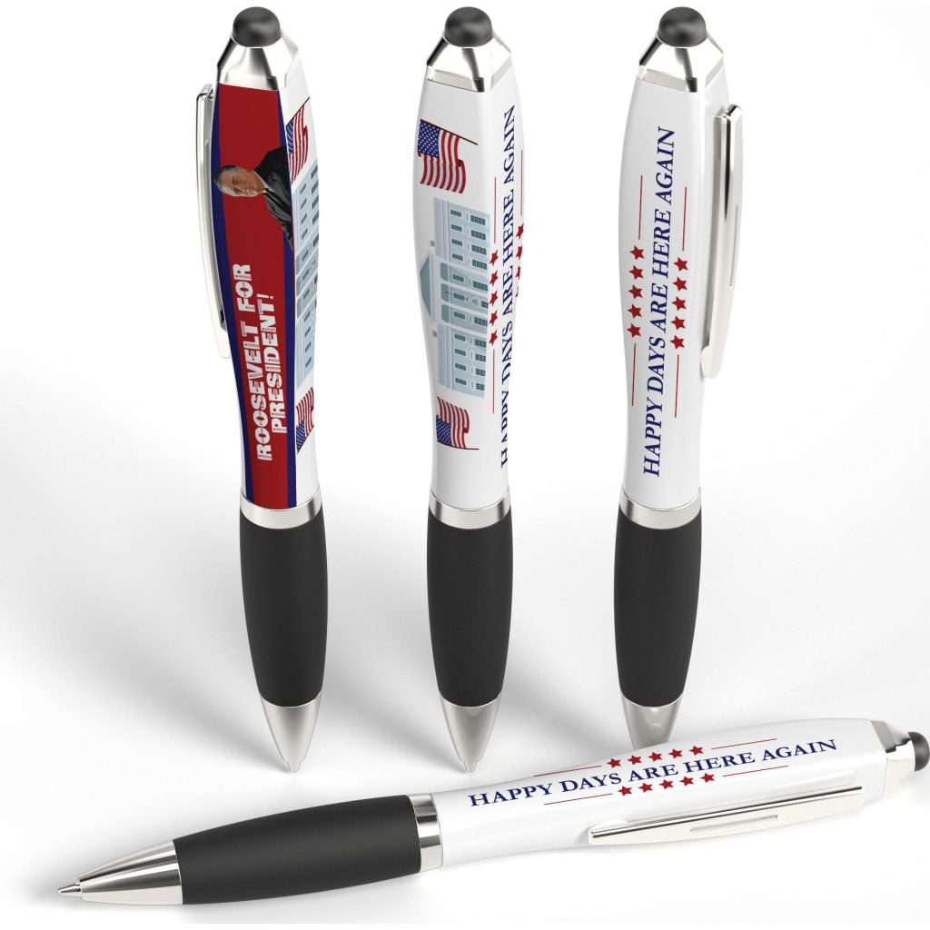 Promo Squared iBasset Stylus Pens - Promotional Pens Singapore - Gifts VV Free Shipping 客製 - Promotional Pens Singapore - Gifts VV White / Black Squared iBasset Stylus Pen