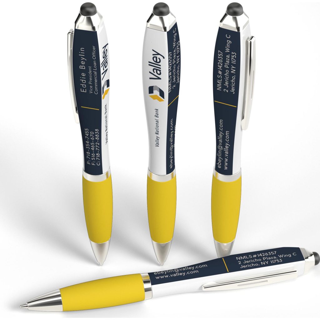 Promo Squared iBasset Stylus Pens - Promotional Pens Singapore - Gifts VV Free Shipping 客製 - Promotional Pens Singapore - Gifts VV White / Yellow Squared iBasset Stylus Pen