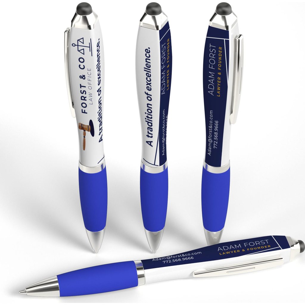Promo Squared iBasset Stylus Pens - Promotional Pens Singapore - Gifts VV Free Shipping 客製 - Promotional Pens Singapore - Gifts VV White / Dark Blue Squared iBasset Stylus Pen