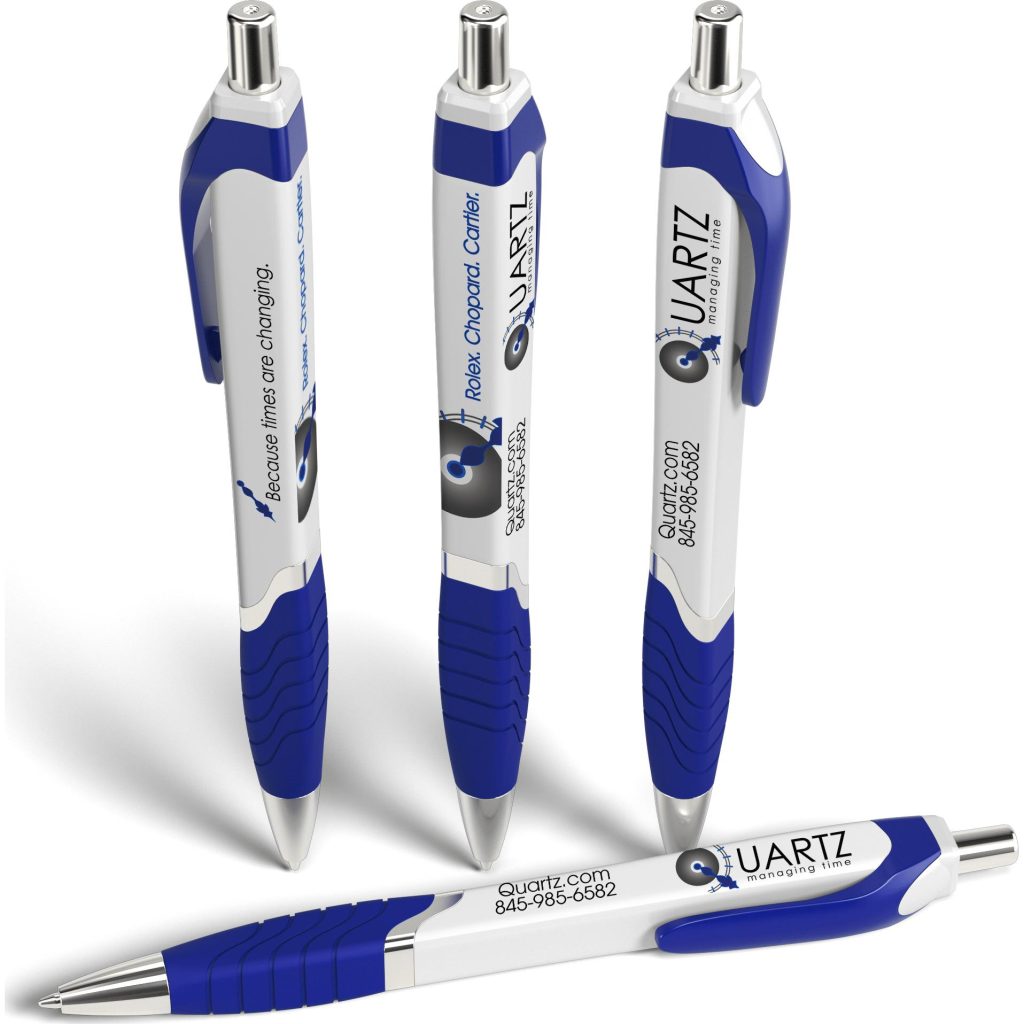 Printed Squared Tropical Pens - Promotional Pens Singapore - Gifts VV Free Shipping 客製 - Promotional Pens Singapore - Gifts VV White / Dark Blue Squared Tropical Pen
