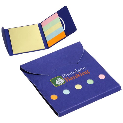 Giveaway Square Deal Sticky Note Wallets - Promotional Pens Singapore - Gifts VV Available in 4 exciting item colors 客製 - Promotional Pens Singapore - Gifts VV Blue Square Deal Sticky Note Wallet