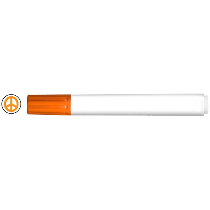 White / Orange Peace Sign Stamperoos Washable Ink Stamping Marker